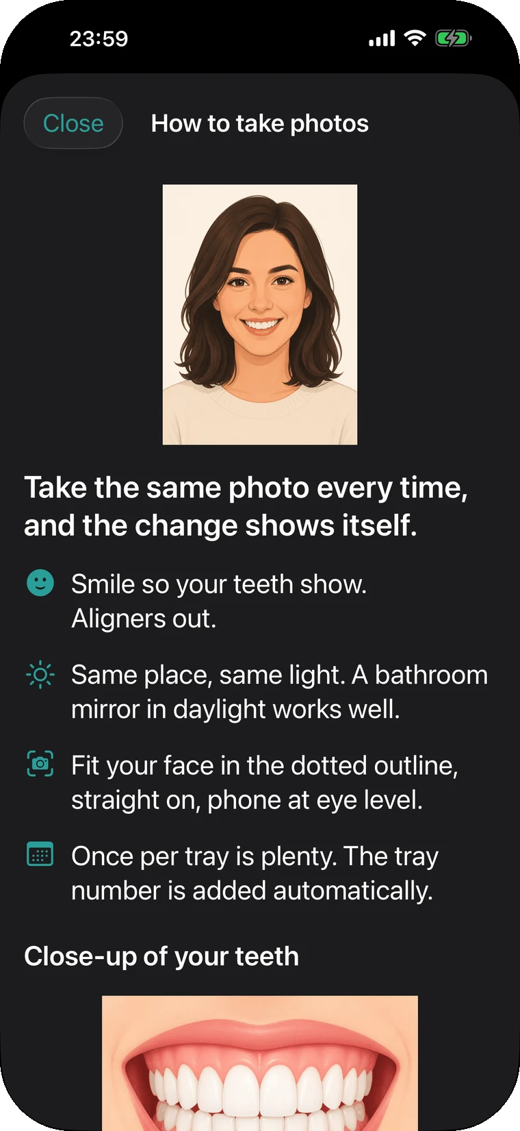 Weartap screen